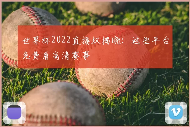 世界杯2022直播权揭晓：这些平台免费看高清赛事